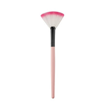 Brush Fan Shaped Black Wooden Handle Synthetic Hair Makeup Cosmetic Brushes Beauty Tool ILML