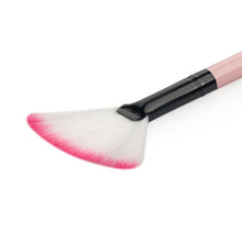 Brush Fan Shaped Black Wooden Handle Synthetic Hair Makeup Cosmetic Brushes Beauty Tool ILML
