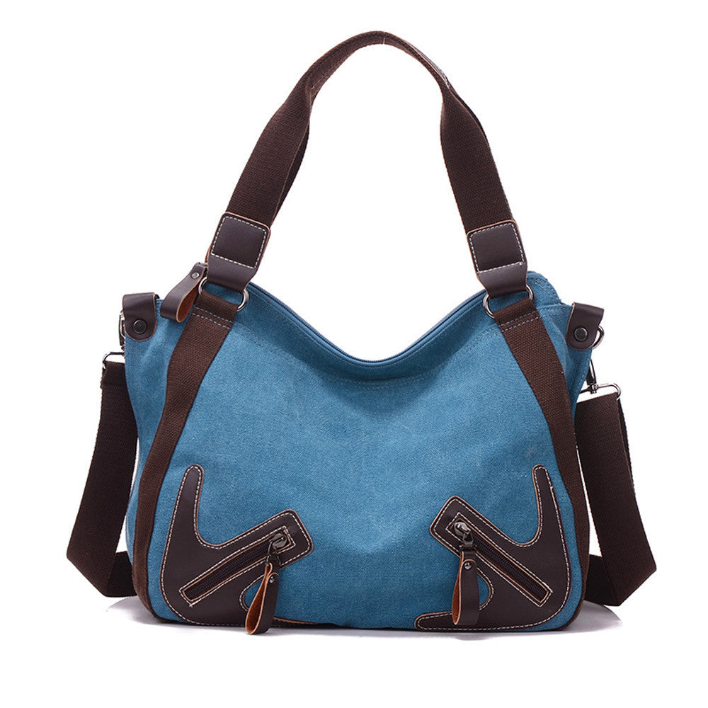 Canvas Bag Women Hbags Patchwork Large Tote Women Shoulder Bag Hbag Sac Femme Casual Bolsos Mujer ILML