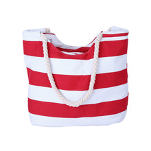 Striped Printing Women's Hbag Shoulder Bag Cotton Canvas Bags Messenger Bag Large Shopping Tote Bolsas ILML