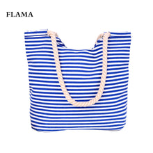 Striped Printing Women Cotton Canvas Messenger Bag Women's Hbag Tote Bolsa Feminina Lady Shoulder Bags ILML