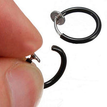 And Clip on Boby Nose Lip Ear Piercing Rings Clip Punk Goth False Clip Earrings ILML