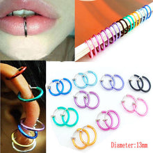 And Clip on Boby Nose Lip Ear Piercing Rings Clip Punk Goth False Clip Earrings ILML