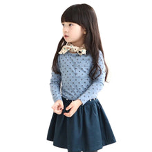 Arival Toddler Baby Girls Blouse Polka Dot Long Sleeve Shirt Tops Blouse Casual Cotton Kids Clothes ILML