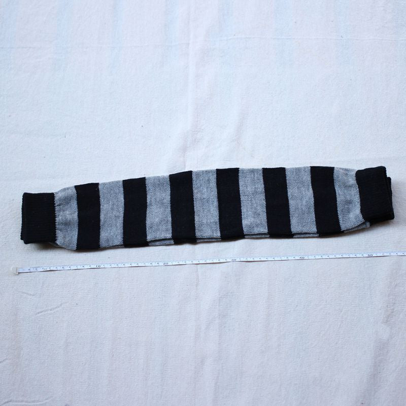 Children Baby Boy Girl Japanese-style Striped Cotton Leg Warmers Blue Knee Pads High Socks P1 ILML
