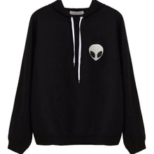 Casual Wear Pullovers Hoodies Women Clothing Alien Print Hooded Long Sleeve Sweatshirt Plus Size ILML
