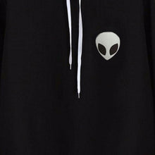 Casual Wear Pullovers Hoodies Women Clothing Alien Print Hooded Long Sleeve Sweatshirt Plus Size ILML