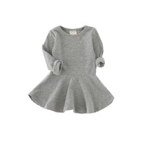 Kids Toddlers Girls Dresses Cotton Long Sleeve Princess Dress Children Girl Clothes ILML