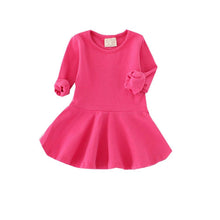 Kids Toddlers Girls Dresses Cotton Long Sleeve Princess Dress Children Girl Clothes ILML