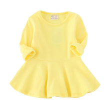 Kids Toddlers Girls Dresses Cotton Long Sleeve Princess Dress Children Girl Clothes ILML