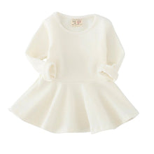 Kids Toddlers Girls Dresses Cotton Long Sleeve Princess Dress Children Girl Clothes ILML