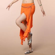 Belly Dancing Performance Hip Scarf Belt Milk Silk Wave Tassel Dance Skirt 12 Colors ILML