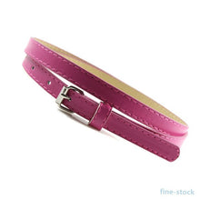 Belts For Women Multi Color Thin Skinny Faux Leather Waistband Casual Belts Strap ILML