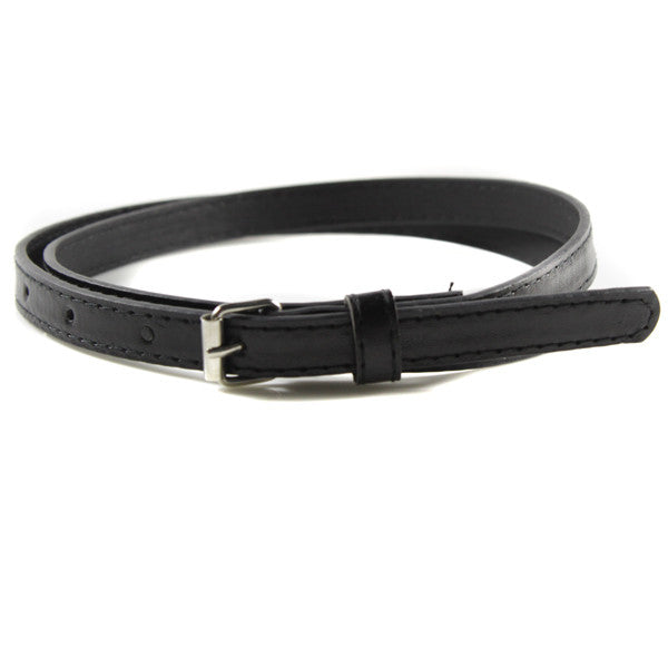 Belts For Women Multi Color Thin Skinny Faux Leather Waistband Casual Belts Strap ILML
