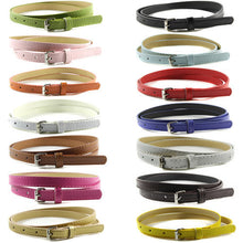 Belts For Women Multi Color Thin Skinny Faux Leather Waistband Casual Belts Strap ILML