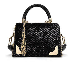 Luxury Women Sequin Leopard Messenger Cross Shoulder Bag Hbag Tote Casual Bolsa Shopping Bags Big ILML