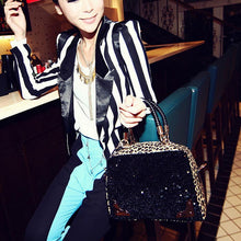 Luxury Women Sequin Leopard Messenger Cross Shoulder Bag Hbag Tote Casual Bolsa Shopping Bags Big ILML