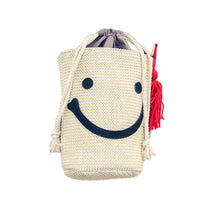 Canvas Women Messenger Bags Smile Larger Capacity Simple Drawstring Bag Shoulder Bags Hbag Shopping Bag ILML