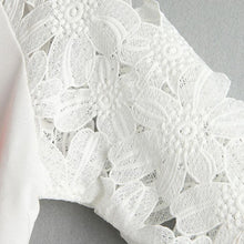 Casual Women Round Neck Sweatshirts Lace Hollow Out Pullovers Loose Bottom Plus Size ILML