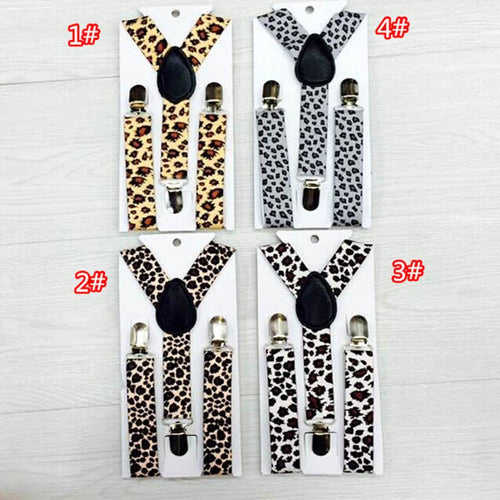 Children Kids Boy Girls Clip-on Leopard Suspenders Elastic Adjustable Braces PY1 P18 ILML