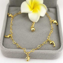 Dolphin Chaine Anklet Bracelet For Women Girl Gift pulseras tobilleras Beach Foot jewelry Gold Ankle Bracelets on the Leg ILML