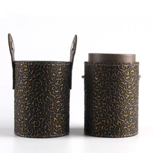 Empty Portable Makeup Brush Round Pen Holder Cosmetic Tool PU Leather Cup Container Solid Colors 6 Optional Case L4 ILML