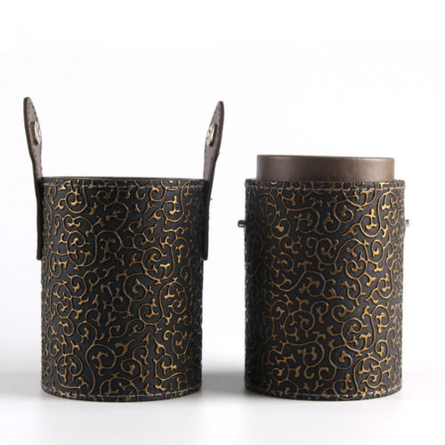 Empty Portable Makeup Brush Round Pen Holder Cosmetic Tool PU Leather Cup Container Solid Colors 6 Optional Case L4 ILML