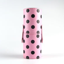 Empty Portable Makeup Brush Round Pen Holder Cosmetic Tool PU Leather Cup Container Solid Colors 6 Optional Case L4 ILML