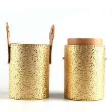 Empty Portable Makeup Brush Round Pen Holder Cosmetic Tool PU Leather Cup Container Solid Colors 6 Optional Case L4 ILML