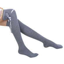 Long Cotton Bowknot Stockings Thigh High Over The Knee Socks For Girls Women PY6 ILML