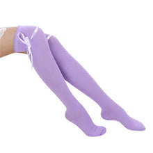 Long Cotton Bowknot Stockings Thigh High Over The Knee Socks For Girls Women PY6 ILML