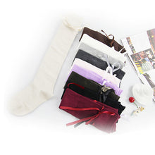 Long Cotton Bowknot Stockings Thigh High Over The Knee Socks For Girls Women PY6 ILML
