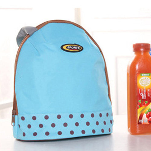 Lunch Box Cooler Zipper Bag Bento Dot Tote Lunch Pouch Little Pattern ILML