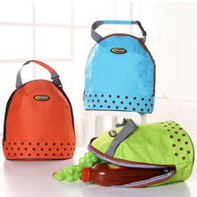 Lunch Box Cooler Zipper Bag Bento Dot Tote Lunch Pouch Little Pattern ILML