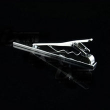 Men Practical Silver Tone Metal Simple Necktie Tie Bar Clasp Clip Decor ILML