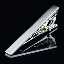 Men Practical Silver Tone Metal Simple Necktie Tie Bar Clasp Clip Decor ILML