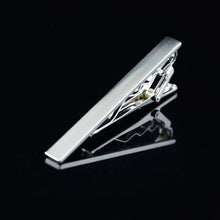 Men Practical Silver Tone Metal Simple Necktie Tie Bar Clasp Clip Decor ILML