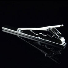 Men Practical Silver Tone Metal Simple Necktie Tie Bar Clasp Clip Decor ILML