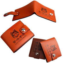 Mens Wolf Leather Bifold Wallet Credit ID Card Slim Purse ILML