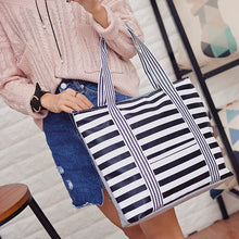 tripe Printed Canvas Women Hbag Shoulder Bags women Messenger Bag Sac Femme Casual Bolsos Mujer ILML
