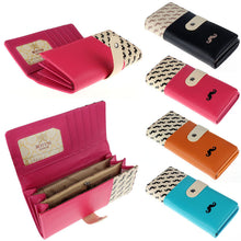 Floret Pattern Retro Matte stitching Wallet Long Card Holder Purse ILML