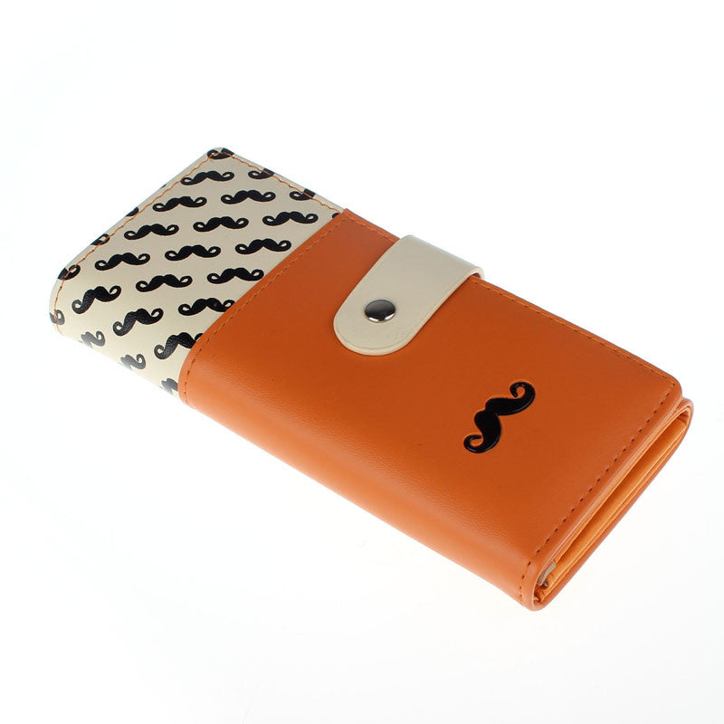 Floret Pattern Retro Matte stitching Wallet Long Card Holder Purse ILML