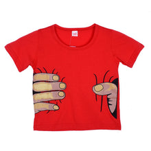 Kids Clothes Girls Boys Hand Printed 3D Effect Funny T-shirts Child Tops Tee Shirts ILML