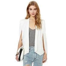 Ladies Women Long Sleeve Lapel Cape Poncho Office Jacket Cloak Blazer Suit Coat P1 ILML