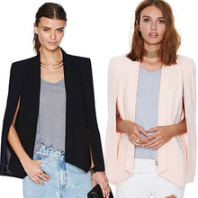 Ladies Women Long Sleeve Lapel Cape Poncho Office Jacket Cloak Blazer Suit Coat P1 ILML