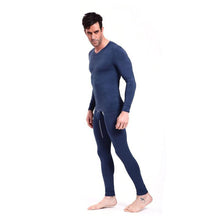 Men 2pcss Spandex Thermal Underwear Pajama Set Long Johns Tops Bottoms L-XXXL P1 ILML