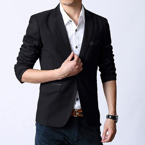 Men's Formal Fit Suit One Button Blazer Casual Slim Coat Jacket Topasculino  ILML
