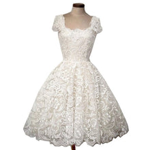 Noble Women Mid Chiffon Dress Formal Gown White Lace Dresses P1 ILML