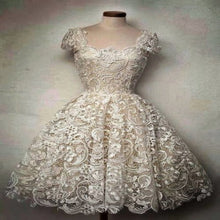 Noble Women Mid Chiffon Dress Formal Gown White Lace Dresses P1 ILML