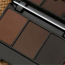 Professional Kit 3 Colour Eyebrow Powder Shadow Palette Enhancer with Ended Brush ILML